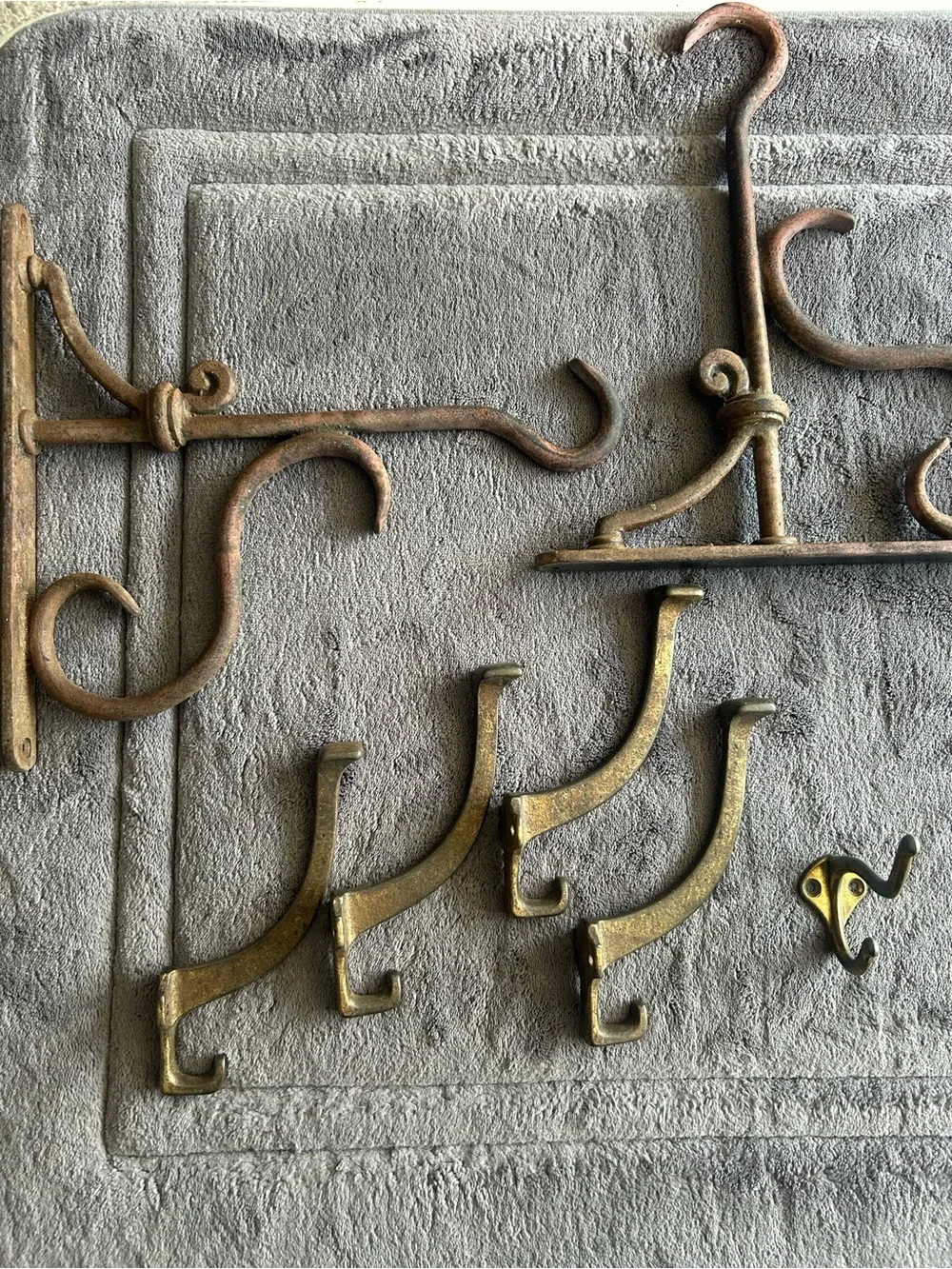 Vintage Assortment of Wall Hooks Bundle of 7